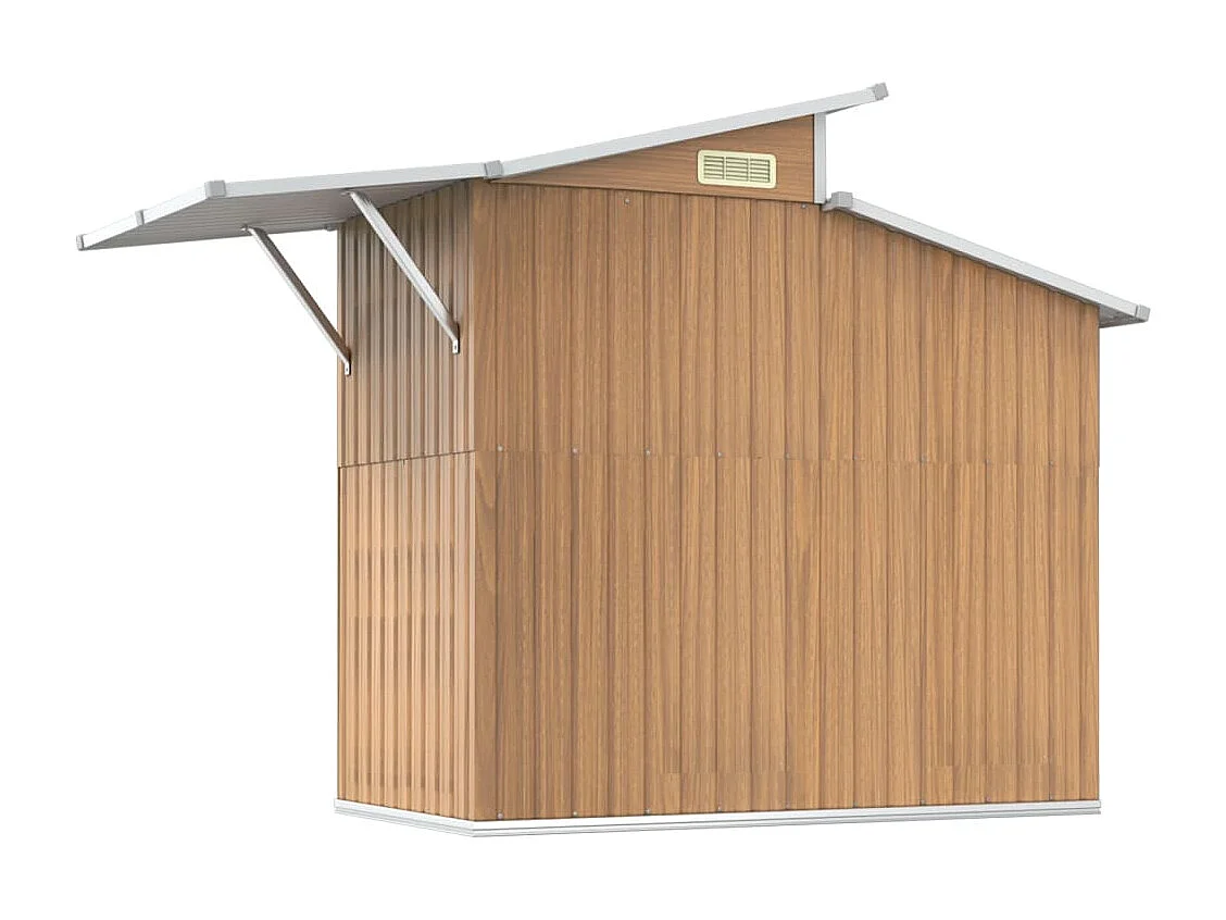 Abri de jardin Marron 270x130x208,5 Acier galvanisé