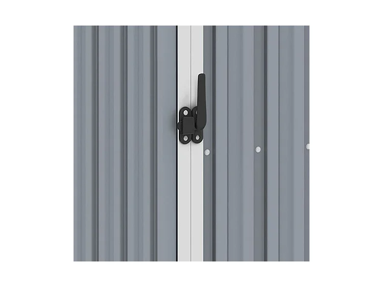 Abri à bois de jardin Gris 245x98x159 Acier galvanisé