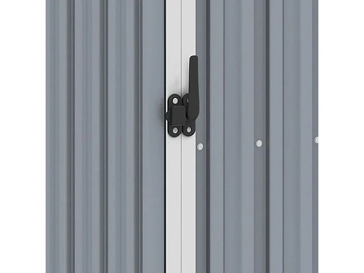 Abri à bois de jardin Gris 245x98x159 Acier galvanisé