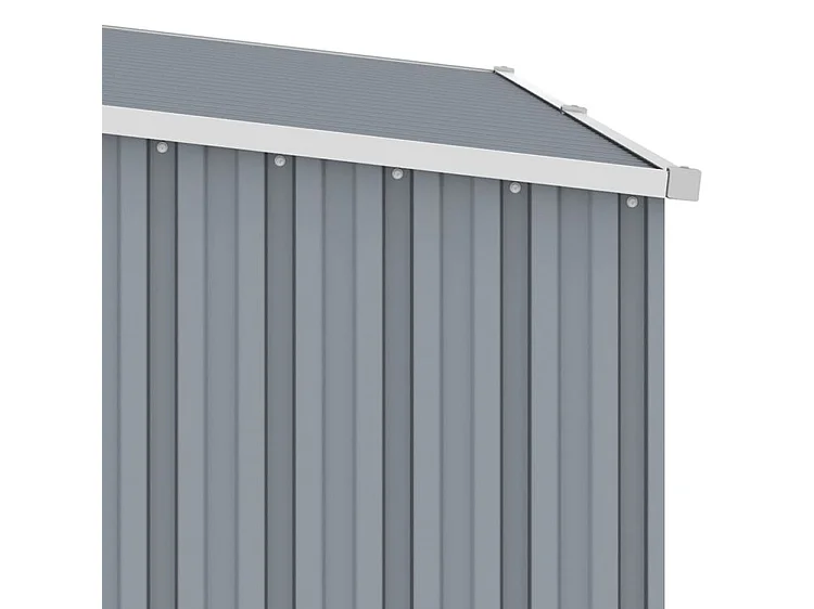 Abri à bois de jardin Gris 245x98x159 Acier galvanisé