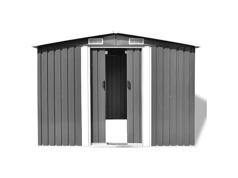 Abri de stockage pour jardin Métal Gris 257 x 205x178