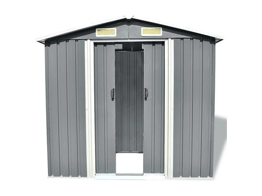 Abri de stockage pour jardin Métal Gris 204 x 132x186