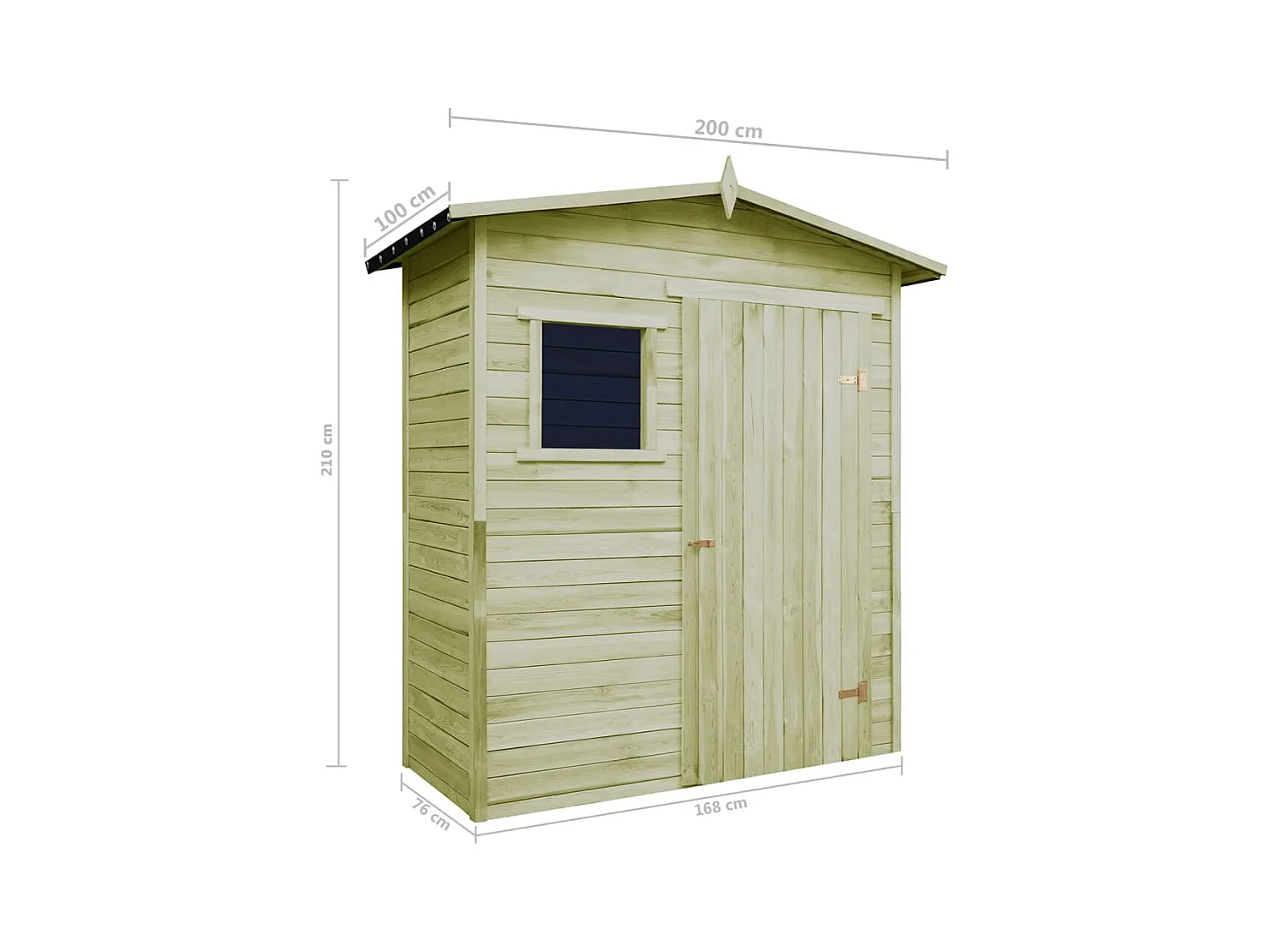 Abri de stockage de jardin Bois de pin imprégné