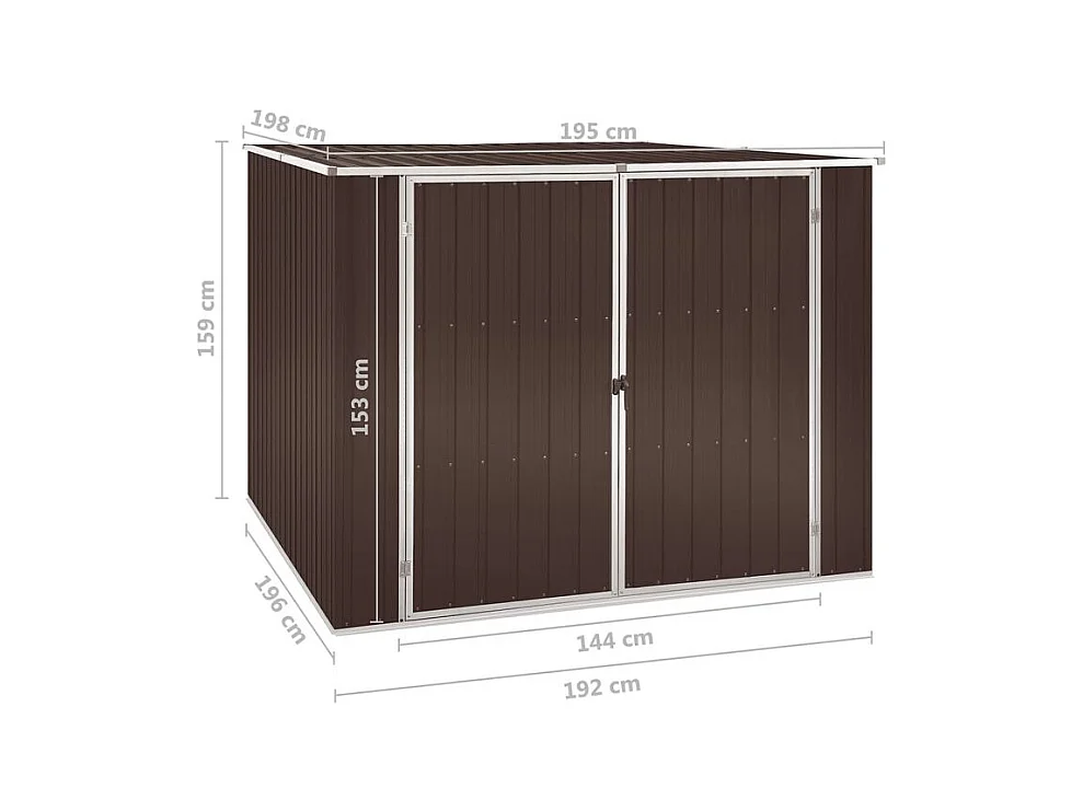Abri de jardin Marrron 195x198x159 Acier galvanisé