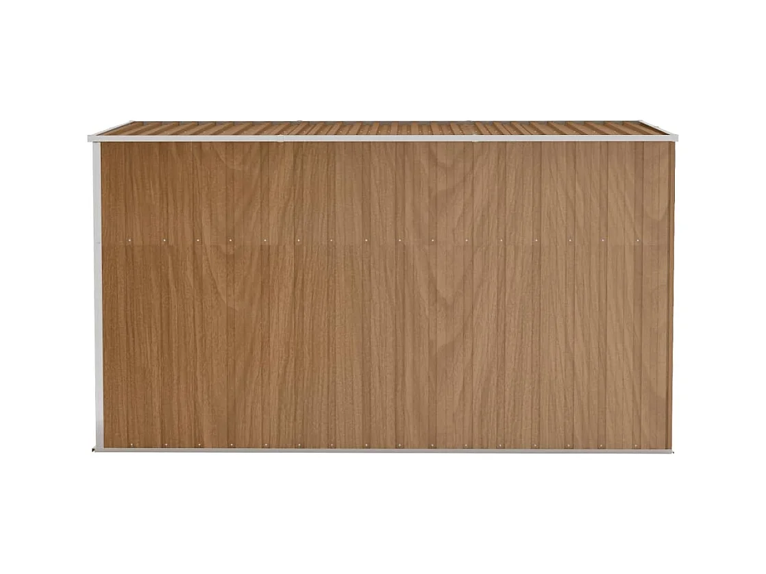 Abri de jardin mural Marron 118x288x178 Acier galvanisé