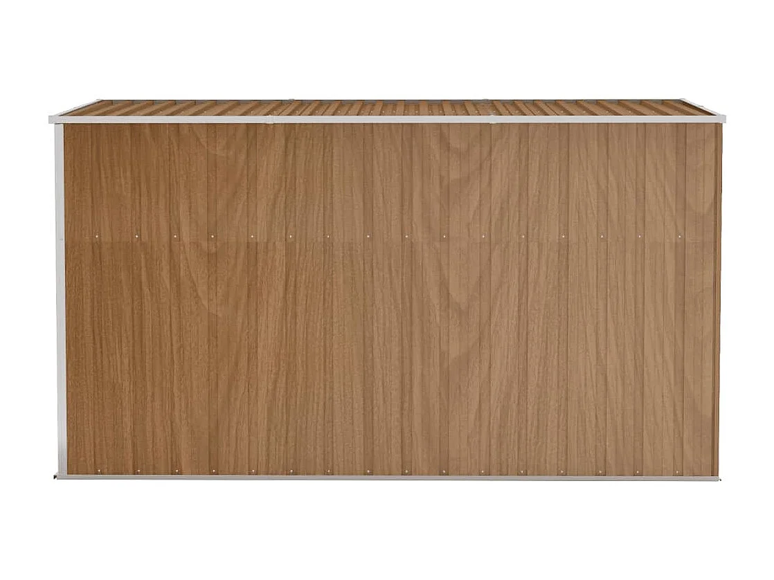 Abri de jardin mural Marron 118x288x178 Acier galvanisé