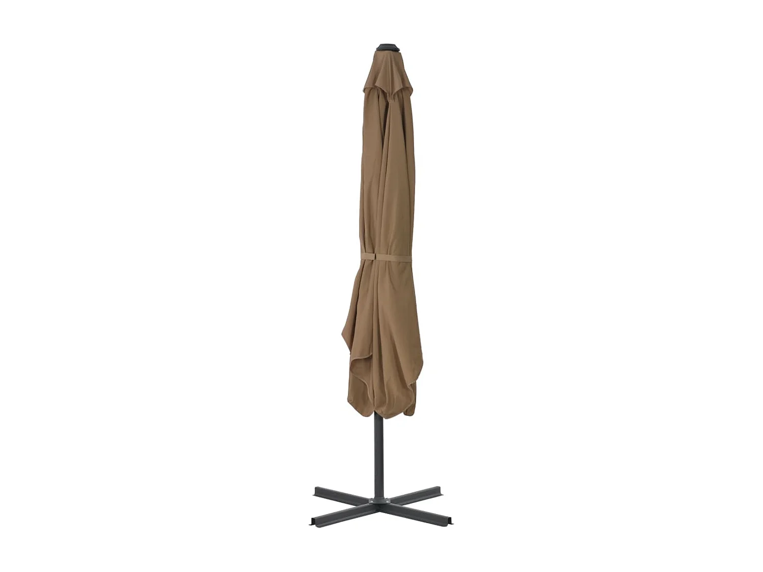 Parasol d'extérieur déporté avec poteau en acier 250x250 Taupe