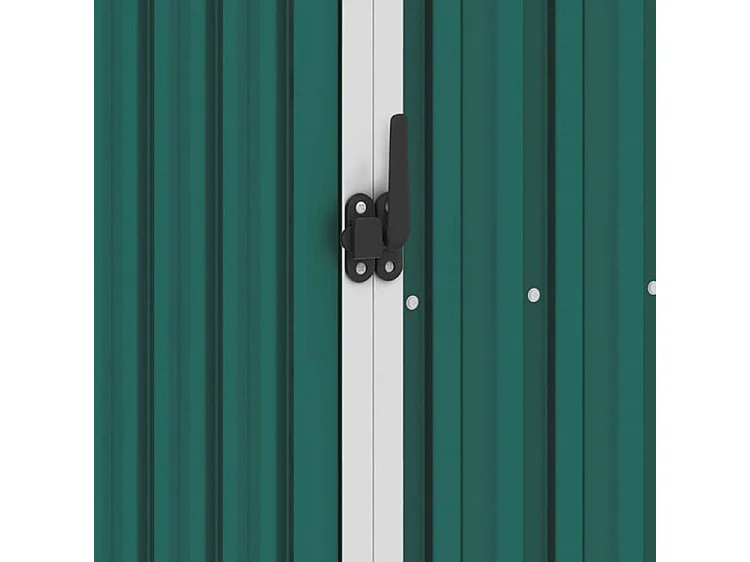 Abri à bois de jardin Vert 245x98x159 Acier galvanisé