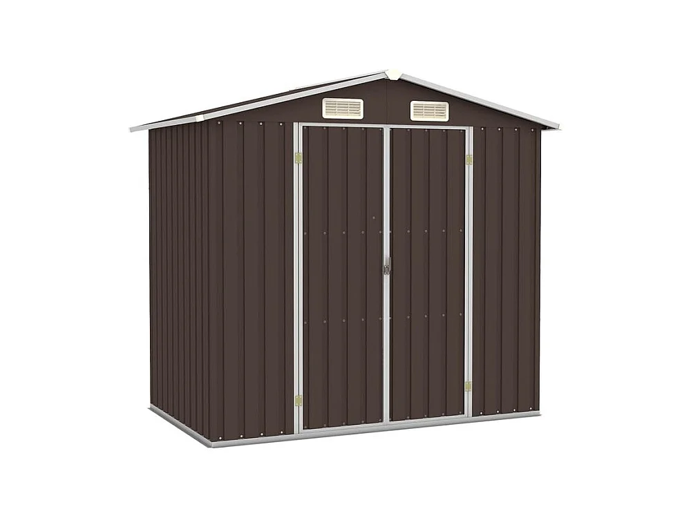 Abri de jardin Marron 205x129x183 Acier galvanisé