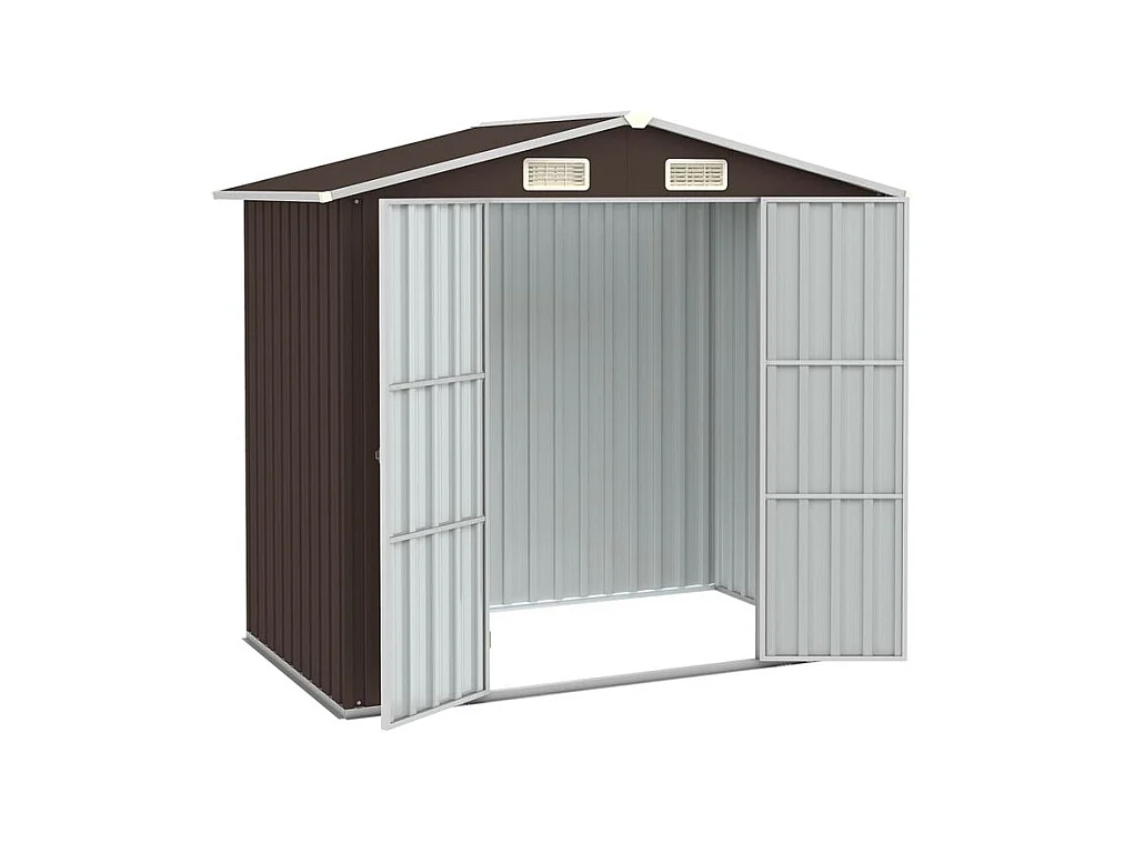 Abri de jardin Marron 205x129x183 Acier galvanisé