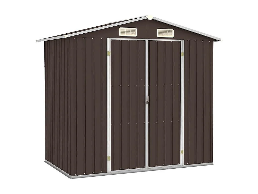 Abri de jardin Marron 205x129x183 Acier galvanisé