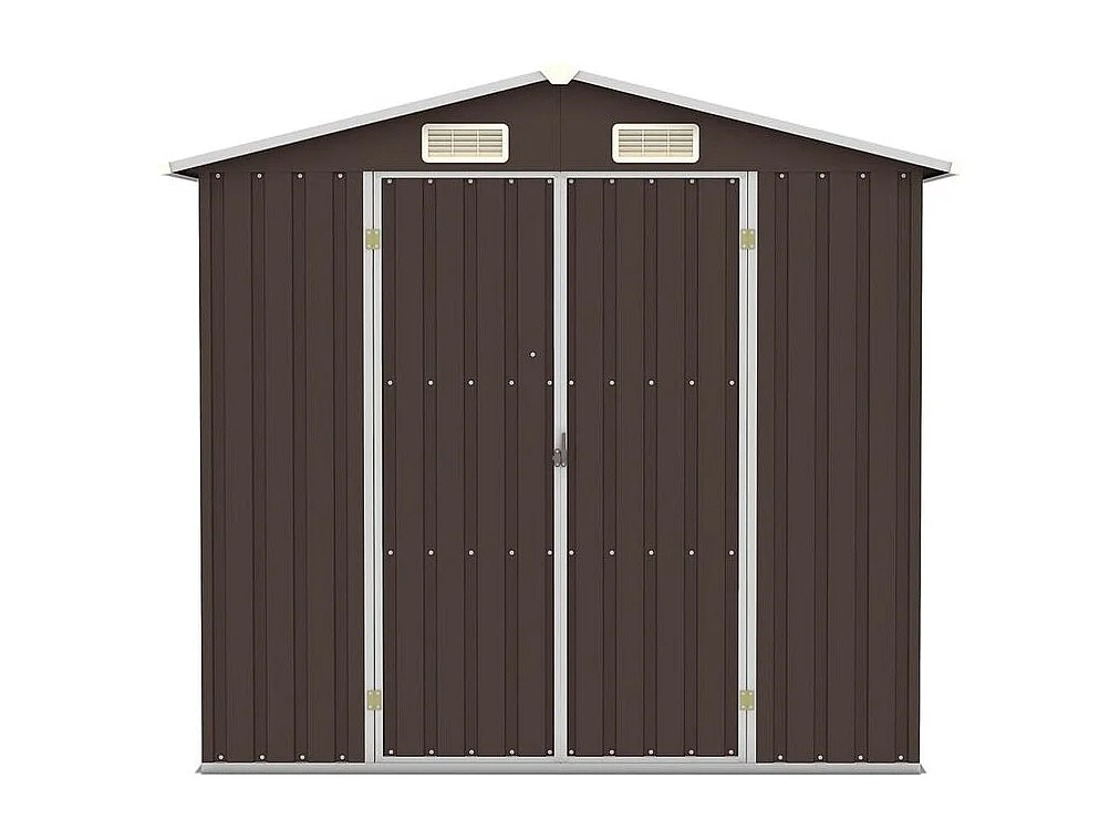 Abri de jardin Marron 205x129x183 Acier galvanisé