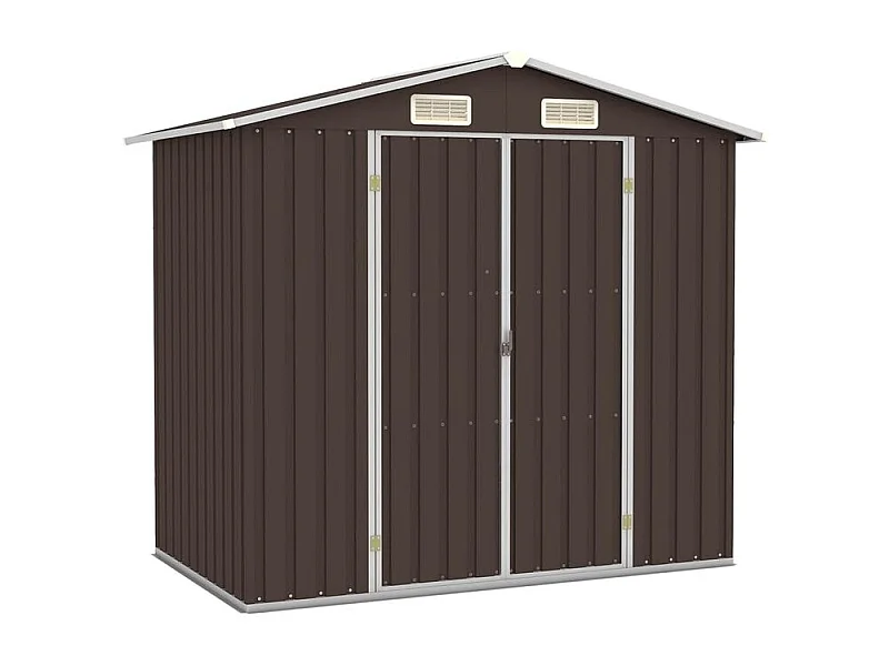 Abri de jardin Marron 205x129x183 Acier galvanisé