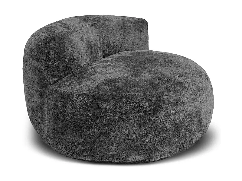 Puff para poltrona acolchoado de 1 lugar, cinza