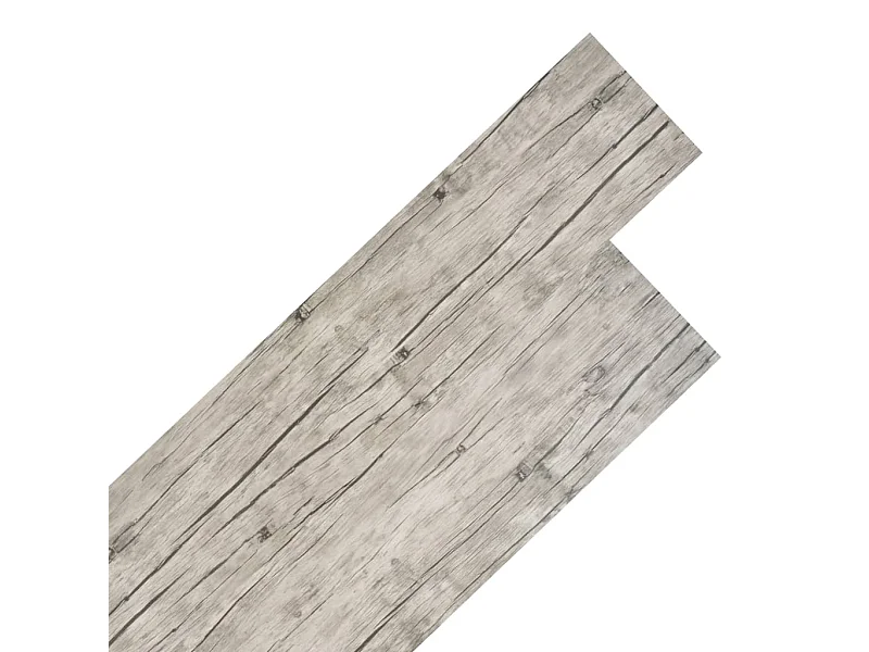 Planche de plancher PVC 5,26 m² 2 mm Couleur de chêne délavé