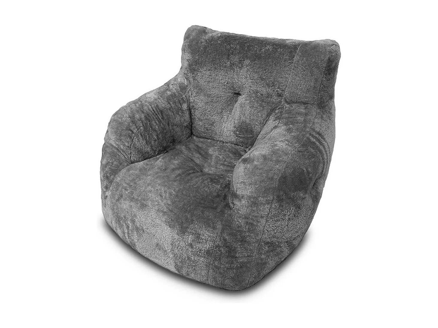 Puff Sillon 1 Plaza Acolchado, Gris