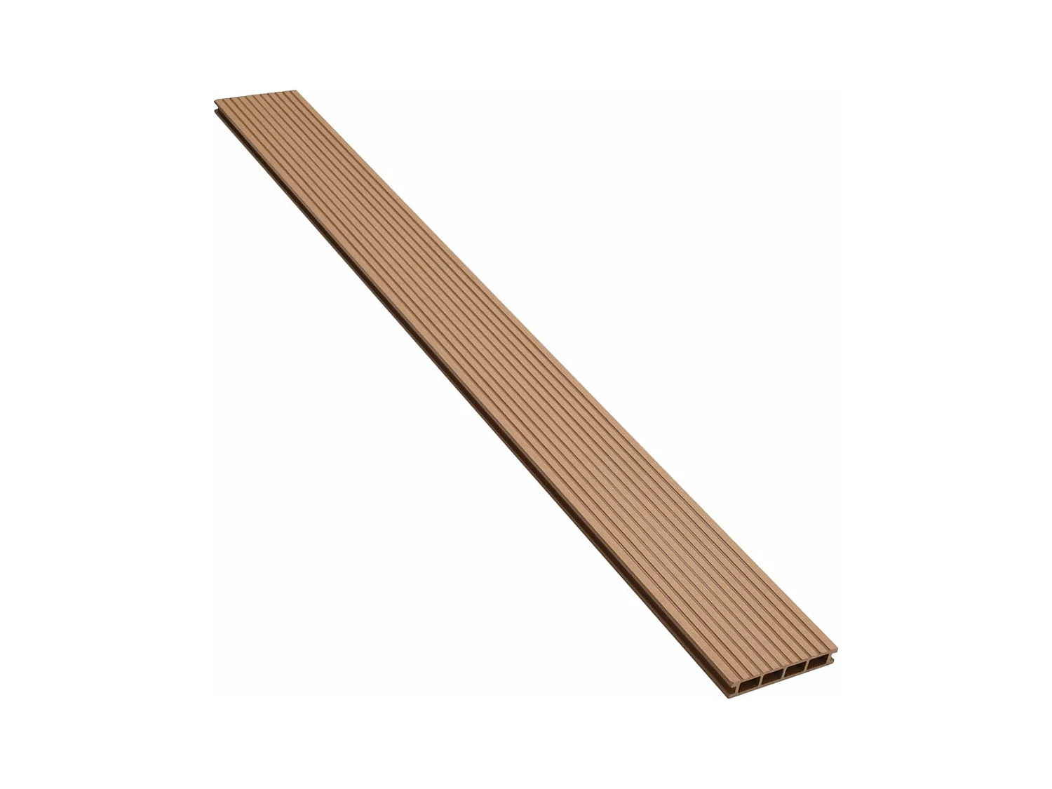 Panneaux de terrasse creux et accessoires WPC 10 m² 2,2 m Teck