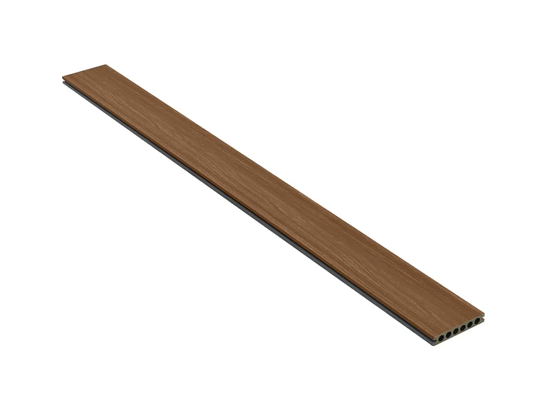 Panneaux de terrasse et accessoires WPC Marron-gris 15 m² 4 m