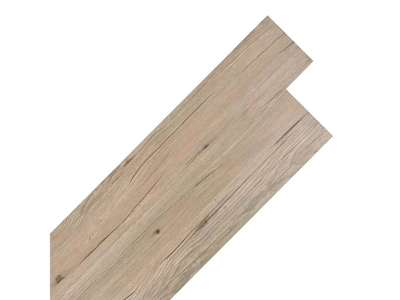 Planche de plancher PVC autoadhésif 5,02 m² 2 mm Marron chêne