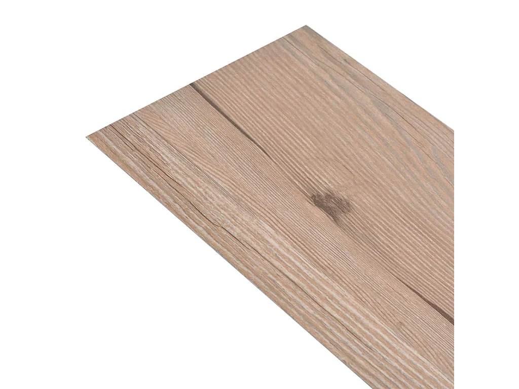 Planche de plancher PVC autoadhésif 5,02 m² 2 mm Marron chêne