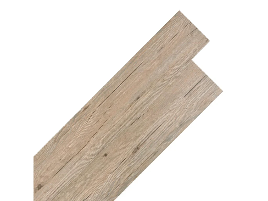 Planche de plancher PVC autoadhésif 5,02 m² 2 mm Marron chêne