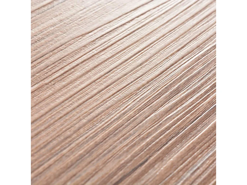 Planche de plancher PVC autoadhésif 5,02 m² 2 mm Marron chêne