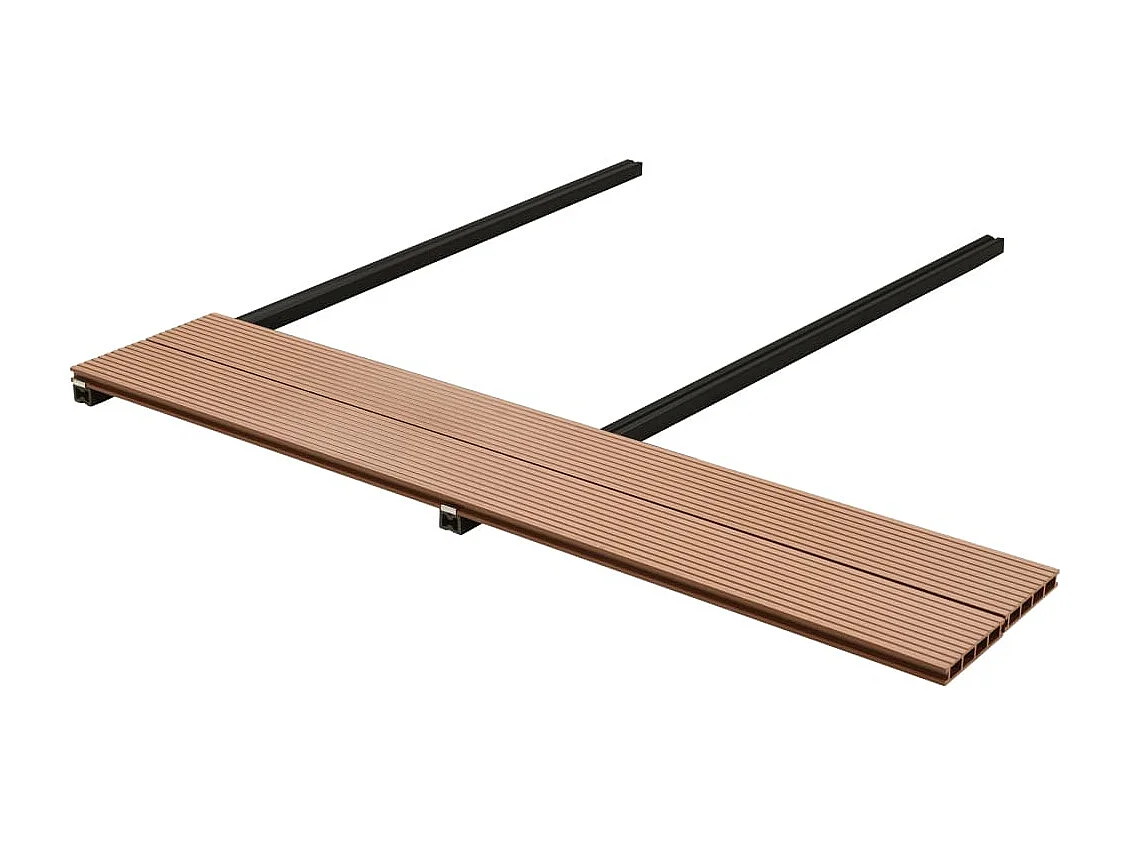 Panneaux de terrasse WPC avec accessoires 35 m² 4 m Marron