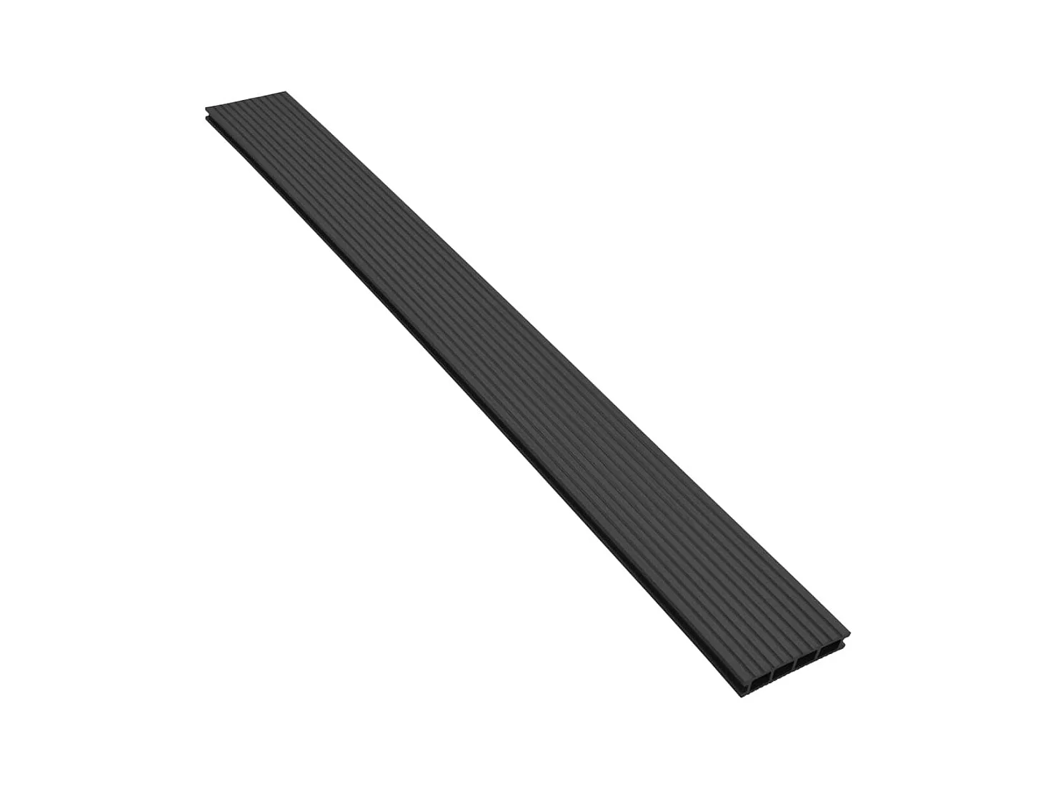 Panneaux de terrasse WPC avec accessoires 10 m² 4 m Anthracite