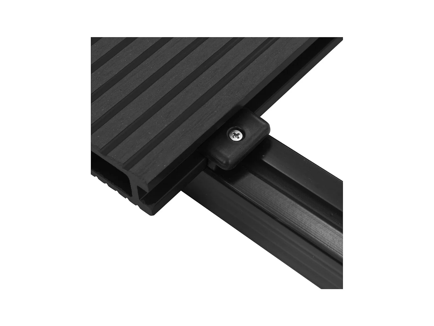 Panneaux de terrasse WPC avec accessoires 10 m² 4 m Anthracite