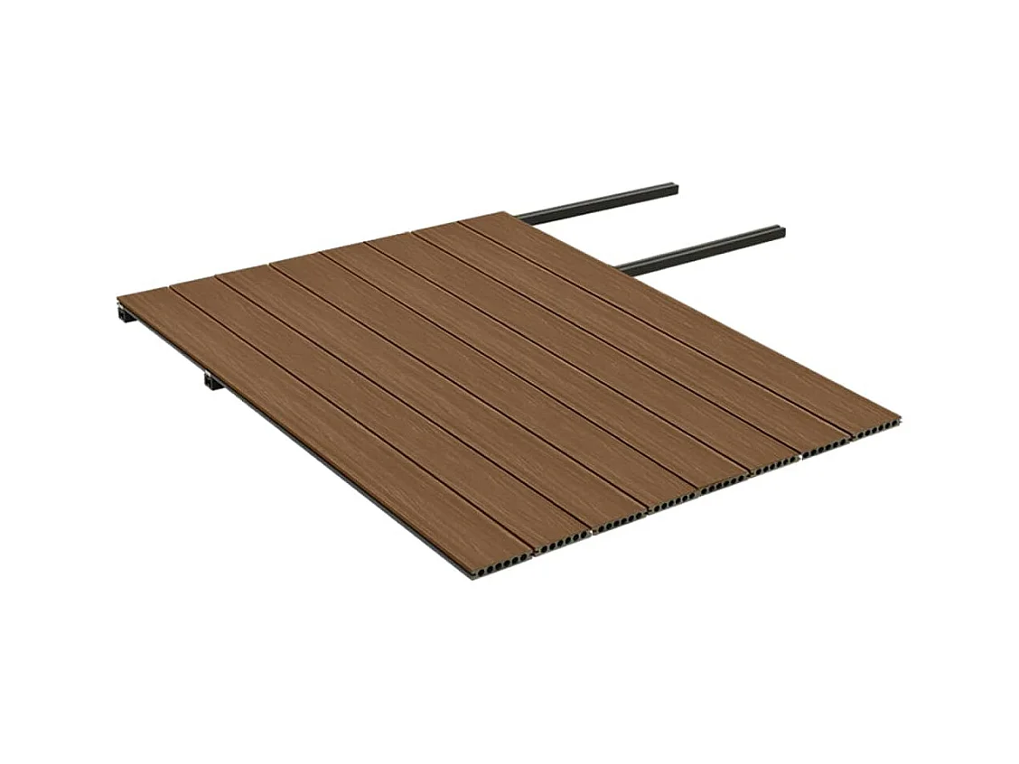 Panneaux de terrasse et accessoires WPC Marron-gris 16 m² 2,2 m