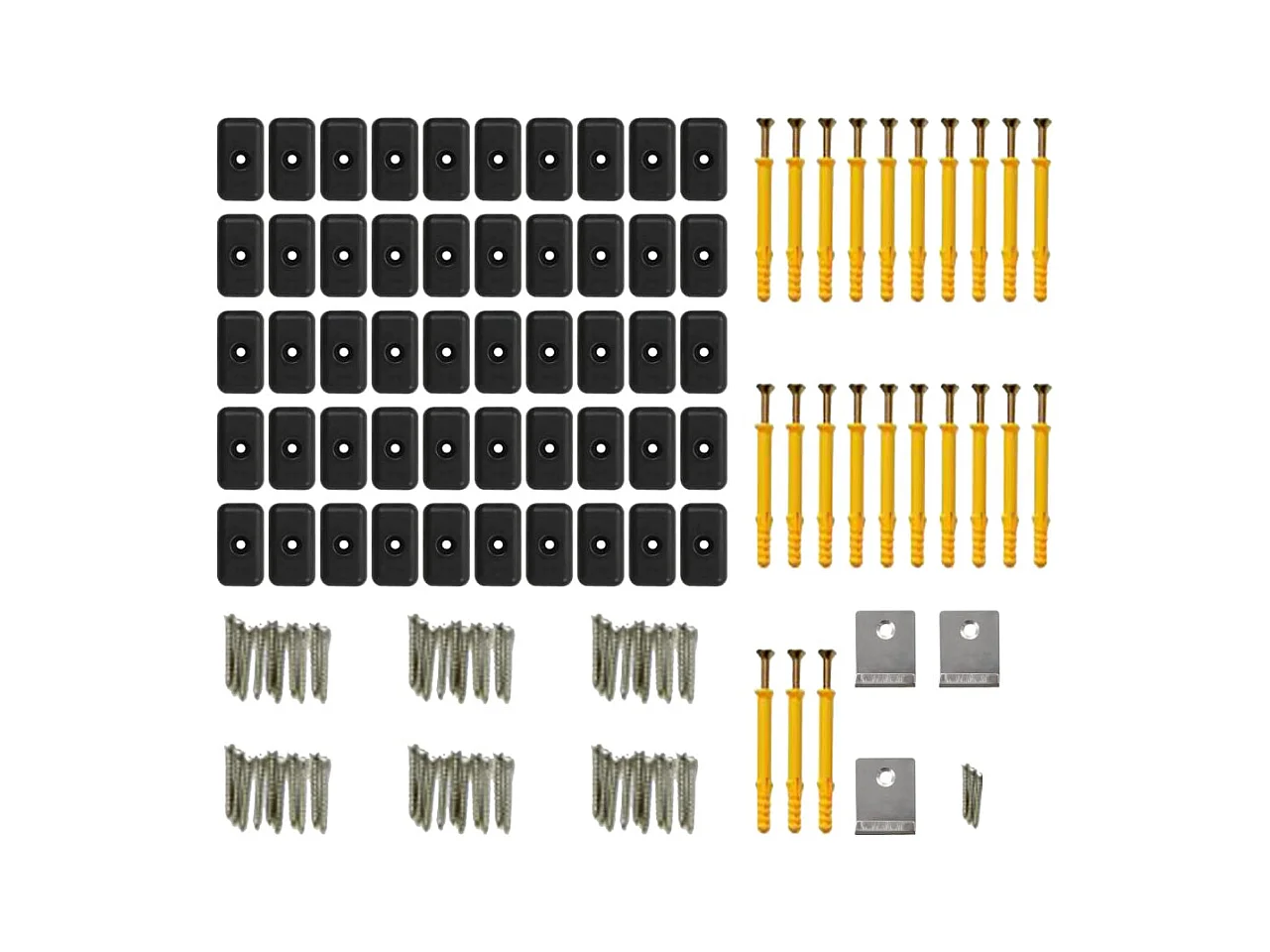 Panneaux de terrasse creux et accessoires WPC 30 m² 4 m Teck