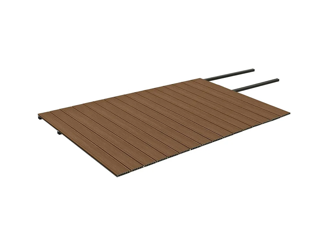 Panneaux de terrasse et accessoires WPC Marron-gris 40 m² 4 m