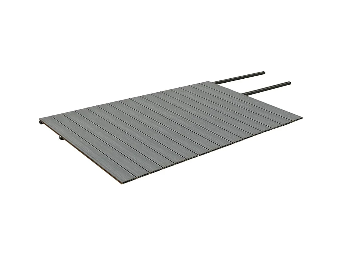 Panneaux de terrasse et accessoires WPC Marron-gris 40 m² 4 m