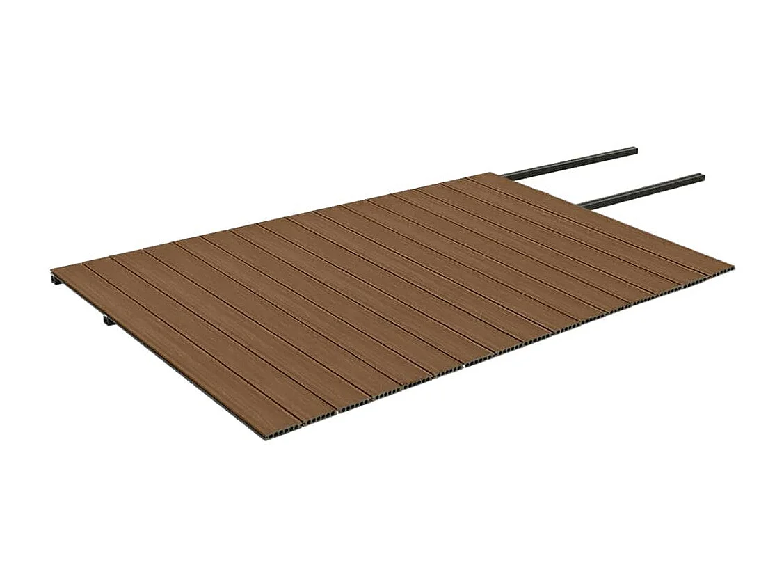 Panneaux de terrasse et accessoires WPC Marron-gris 40 m² 4 m