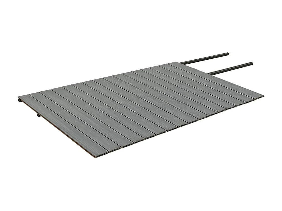 Panneaux de terrasse et accessoires WPC Marron-gris 40 m² 4 m