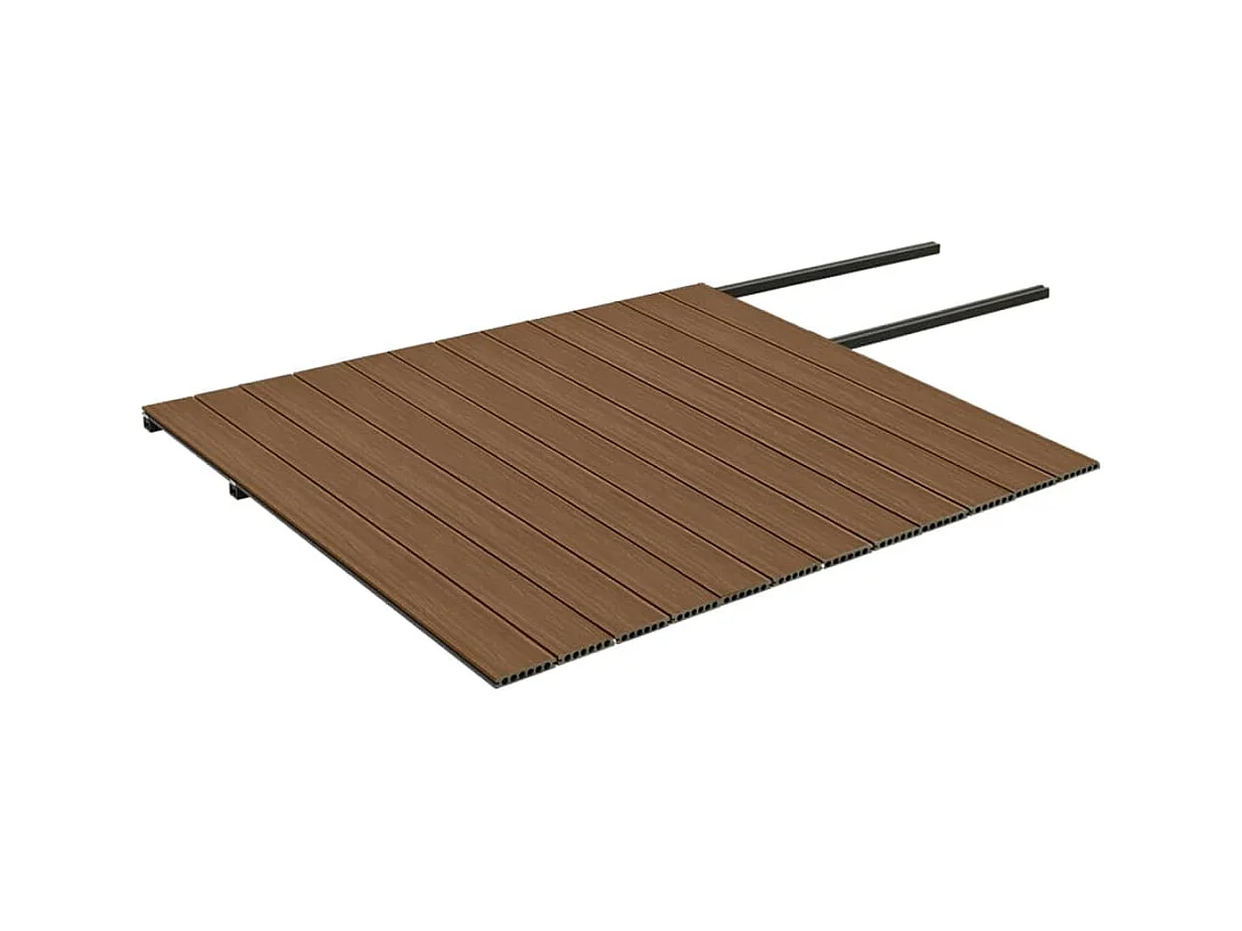 Panneaux de terrasse et accessoires WPC Marron-gris 30 m² 4 m