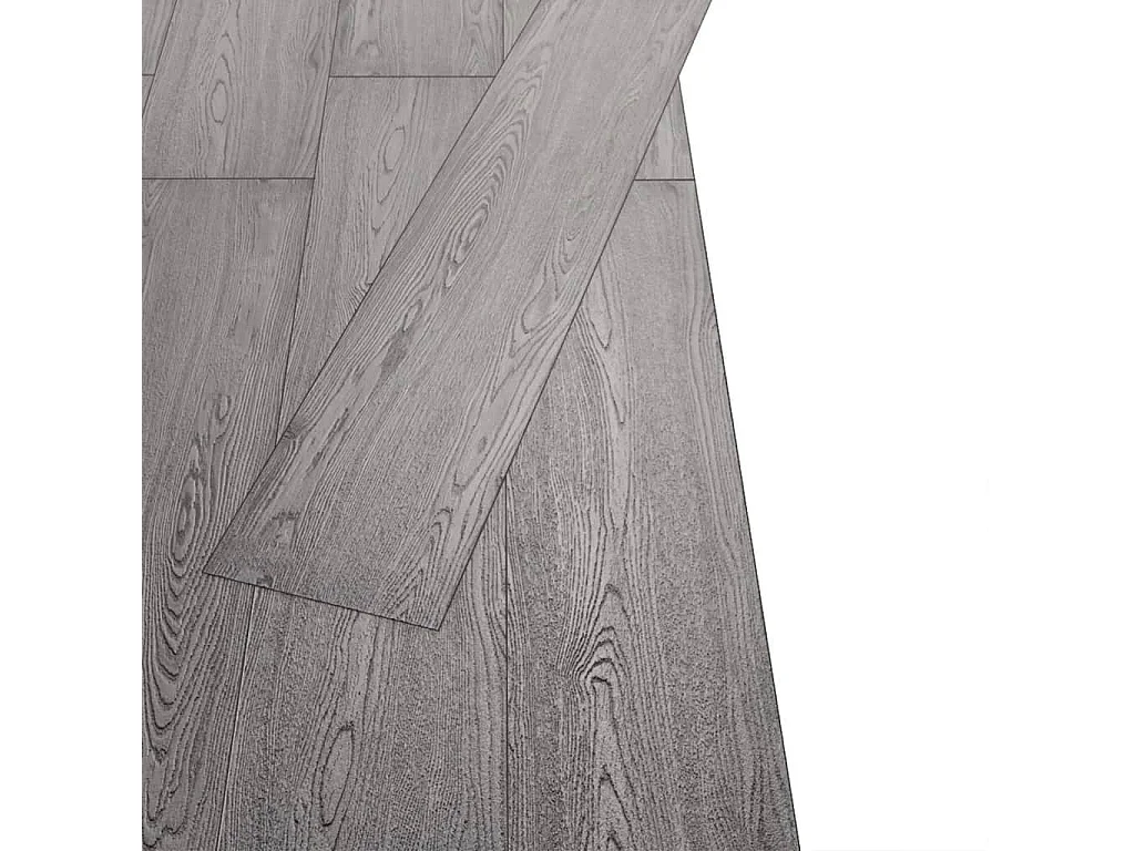 Planche de plancher PVC 5,26 m² 2 mm Gris foncé