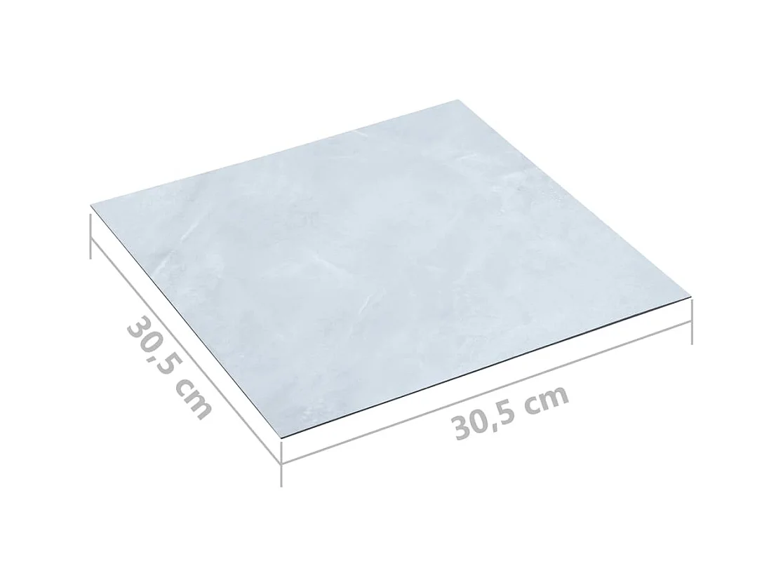 Planches de plancher autoadhésives 5,11 m² PVC Blanc Marbre