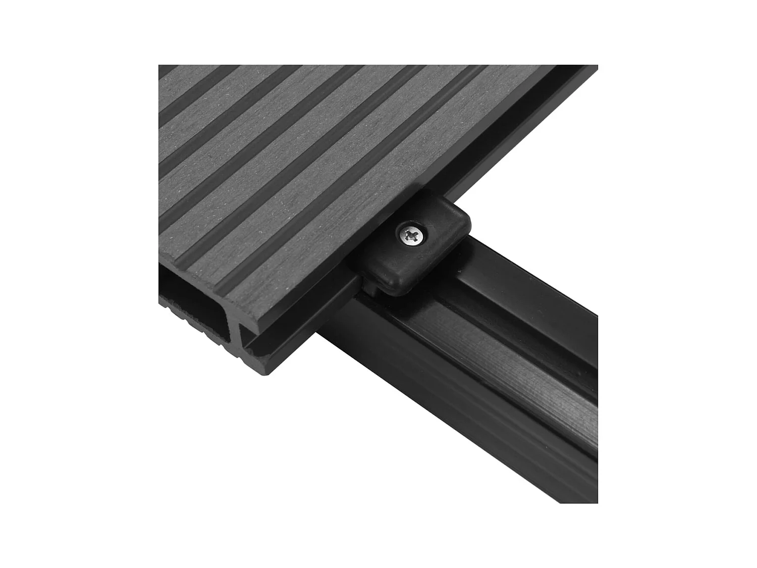 Panneaux de terrasse WPC avec accessoires 25 m² 4 m Gris