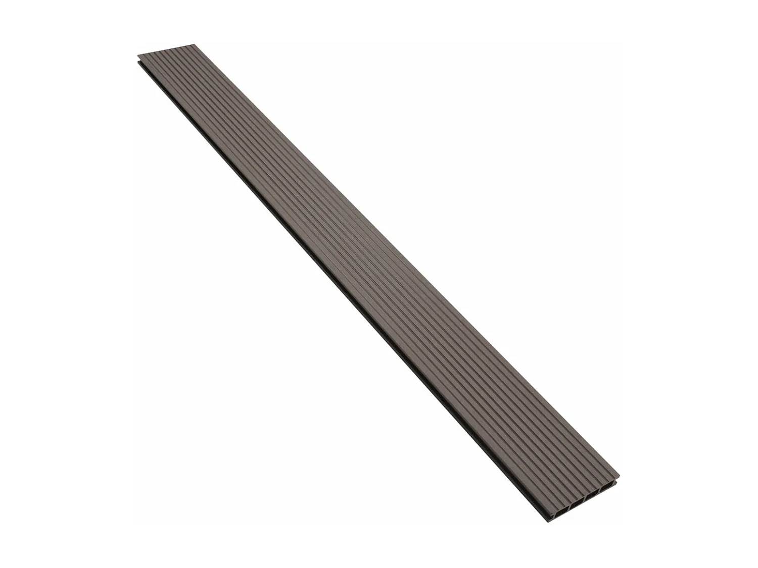 Panneaux de terrasse creux WPC 20 m² 4 m Marron foncé