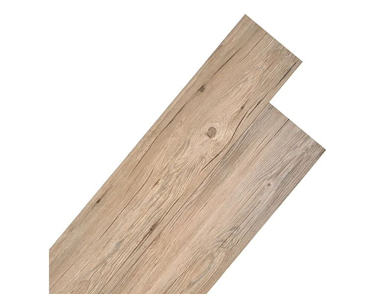 Planche de plancher PVC 5,26 m² 2 mm Marron chêne