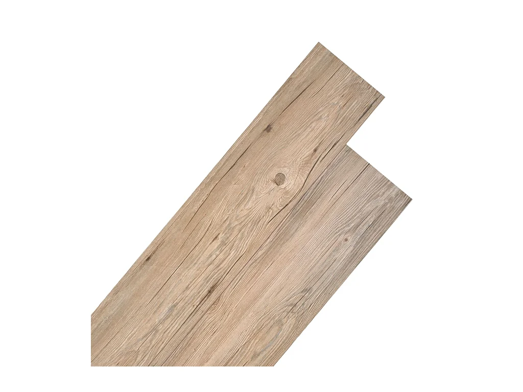 Planche de plancher PVC 5,26 m² 2 mm Marron chêne