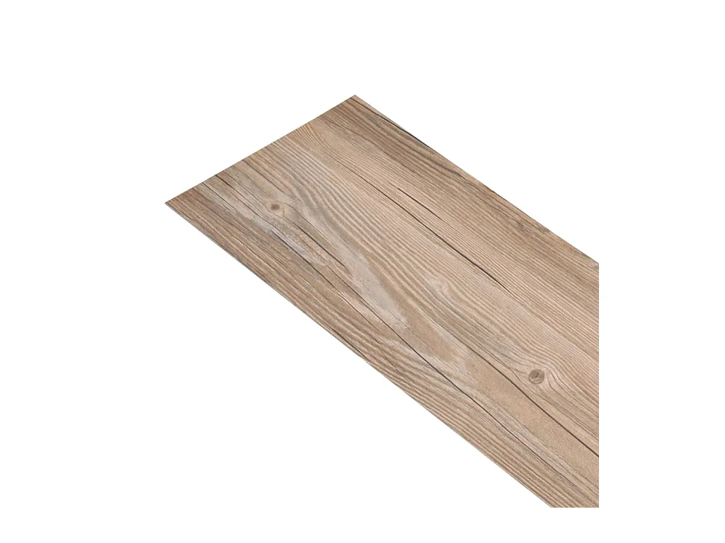 Planche de plancher PVC 5,26 m² 2 mm Marron chêne