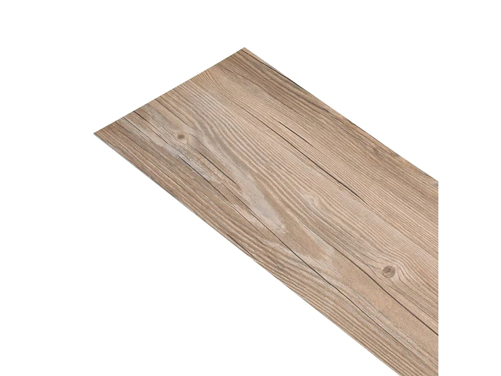 Planche de plancher PVC 5,26 m² 2 mm Marron chêne