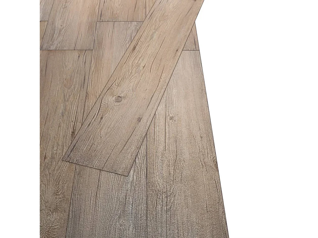 Planche de plancher PVC 5,26 m² 2 mm Marron chêne