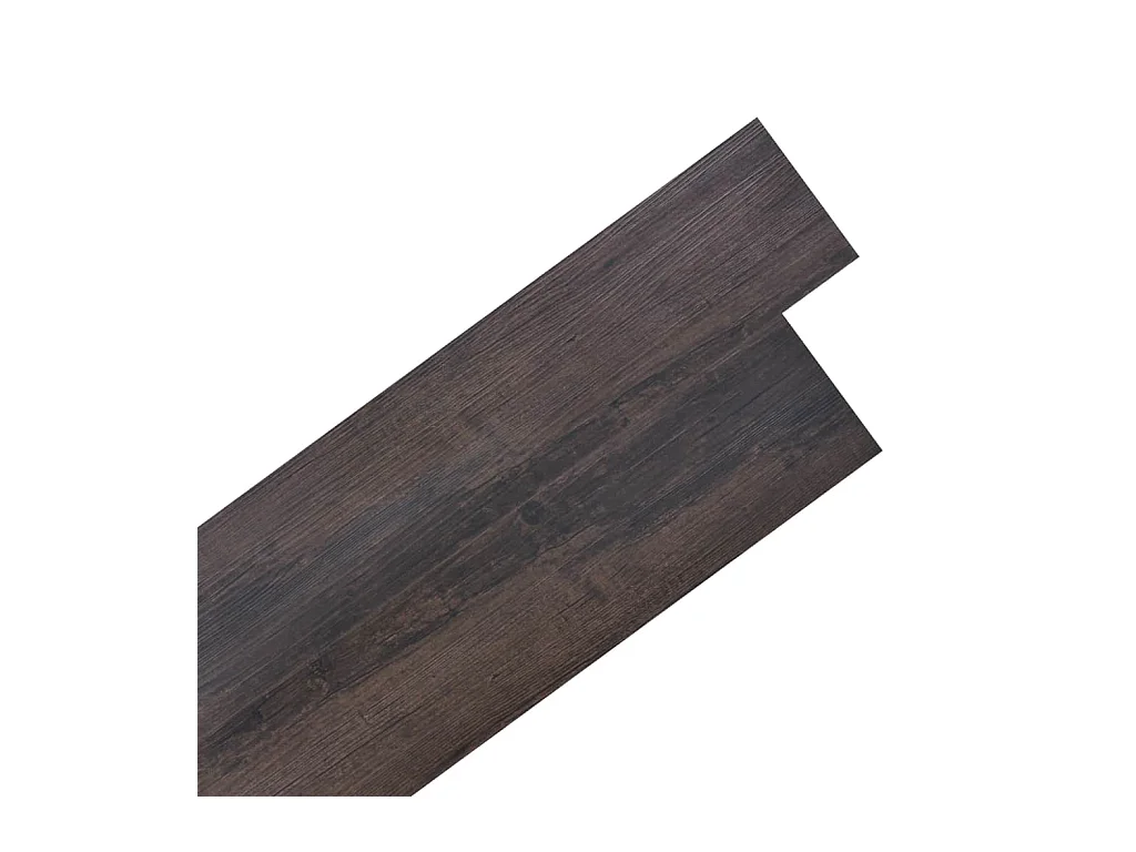 Planche de plancher PVC autoadhésif 5,02 m² 2 mm Marron foncé