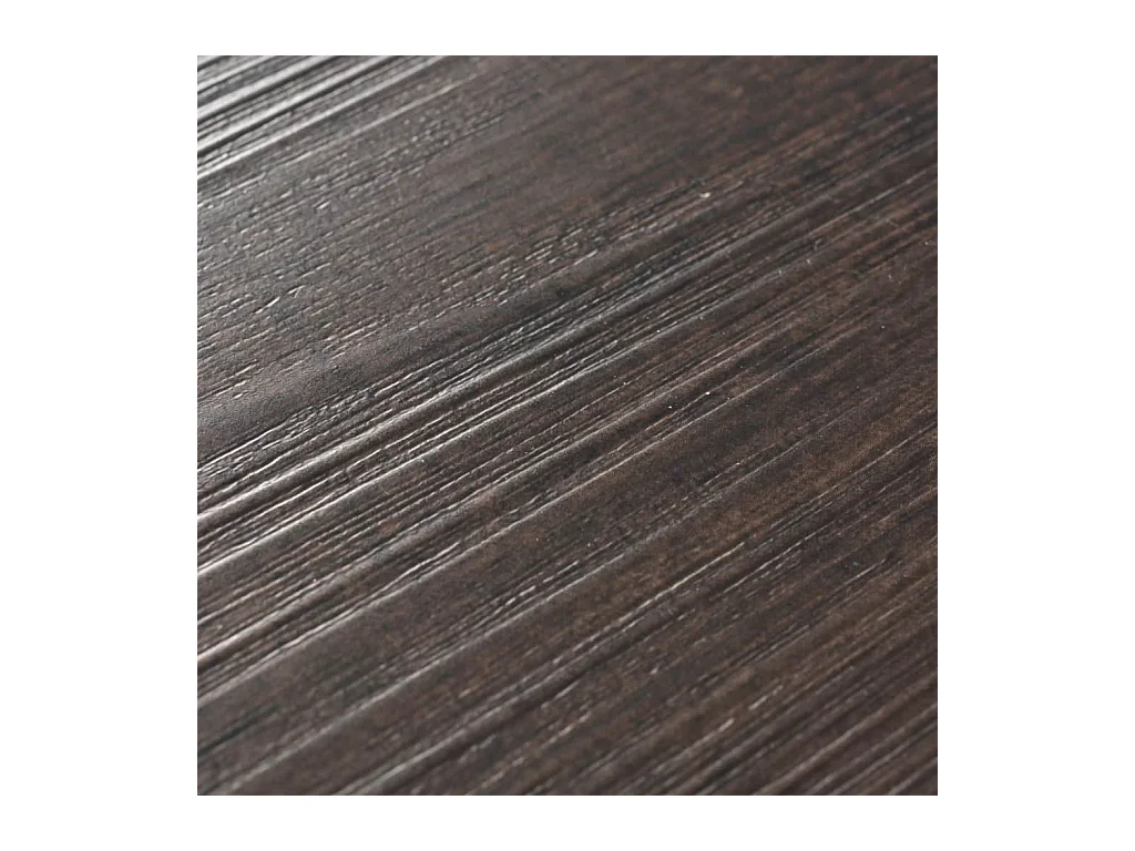Planche de plancher PVC autoadhésif 5,02 m² 2 mm Marron foncé
