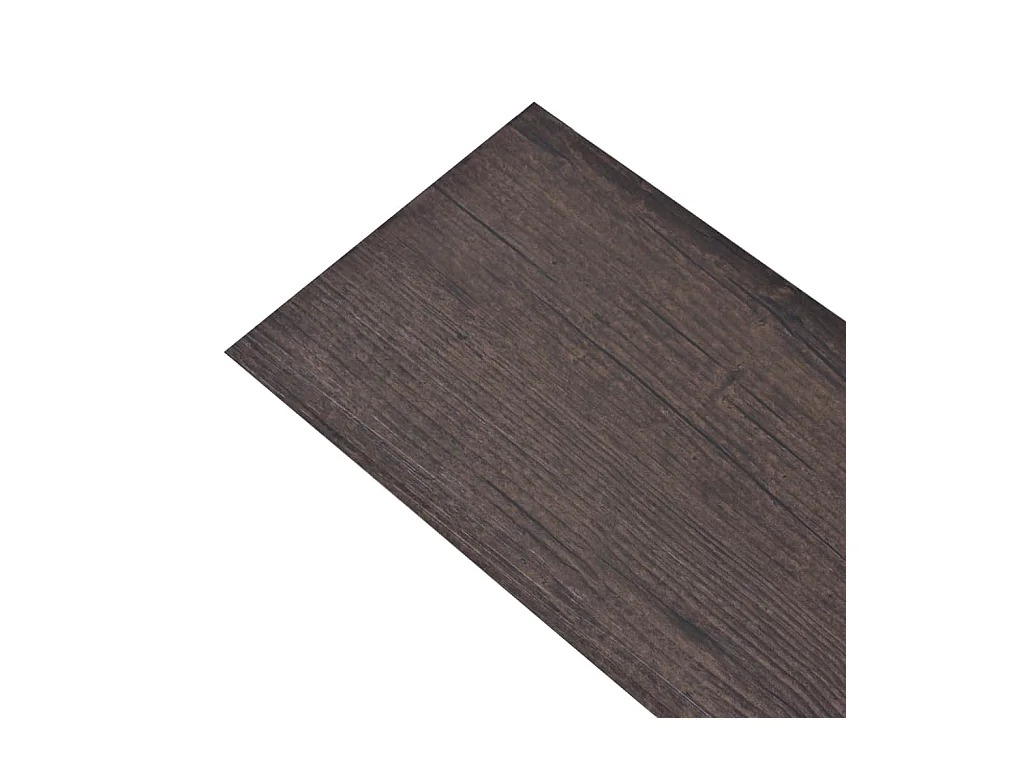 Planche de plancher PVC autoadhésif 5,02 m² 2 mm Marron foncé