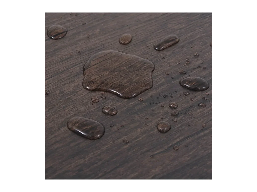 Planche de plancher PVC autoadhésif 5,02 m² 2 mm Marron foncé