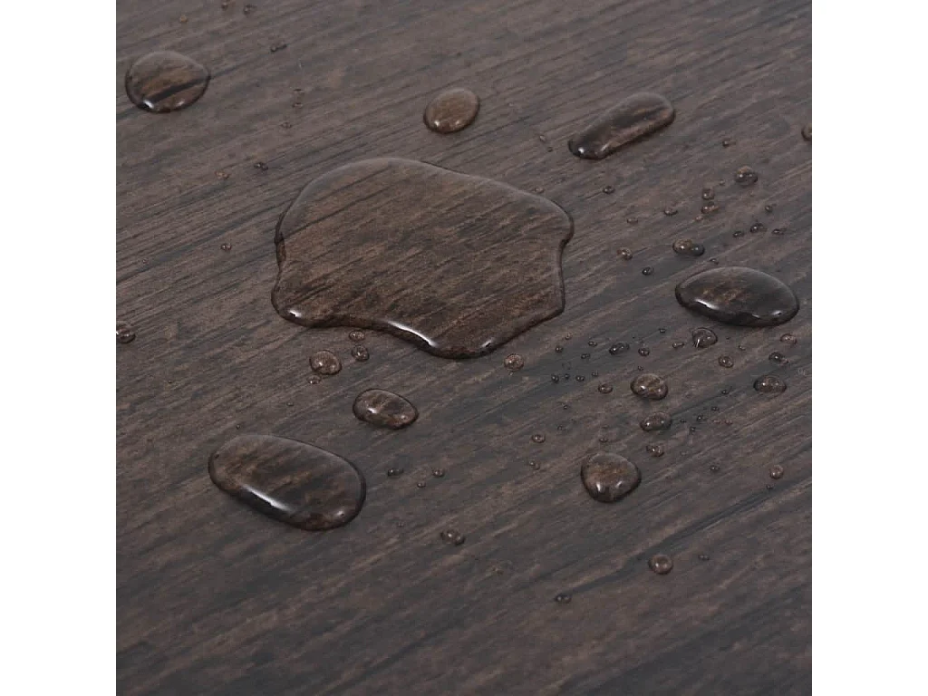 Planche de plancher PVC autoadhésif 5,02 m² 2 mm Marron foncé